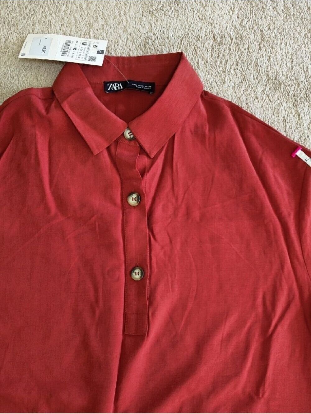 Zara Button-Placket Tunic - Picture 8 of 14